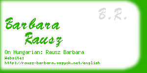 barbara rausz business card